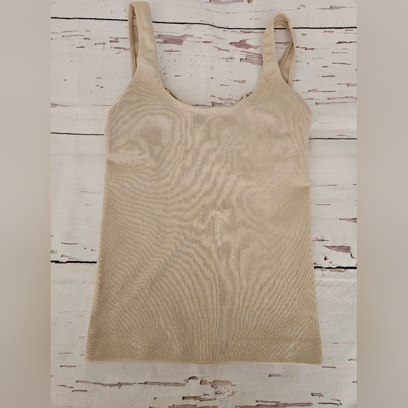 New Comfy Women's Cream Maternity Support Under Shirt Tank Top Size Medium - Picture 2 of 7